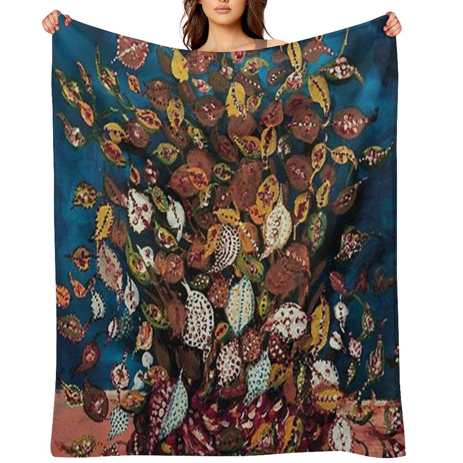 Le Bouquet De Feuilles - Seraphine Louis - Favourite Artists Collection Quick-dry Throw Blanket