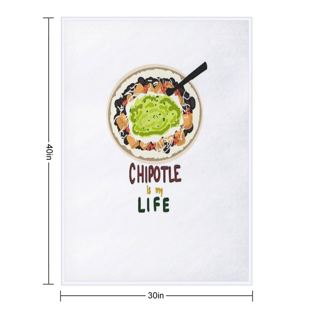 Chipotle Is My Life Wrinkle-free Throw Blanket