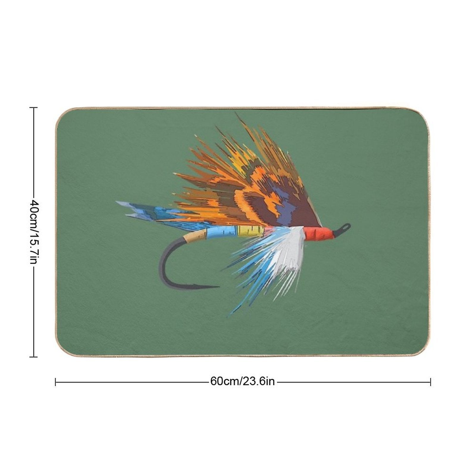 Fly Fishing Art by TeeCreations  High-Traffic Bath Mat