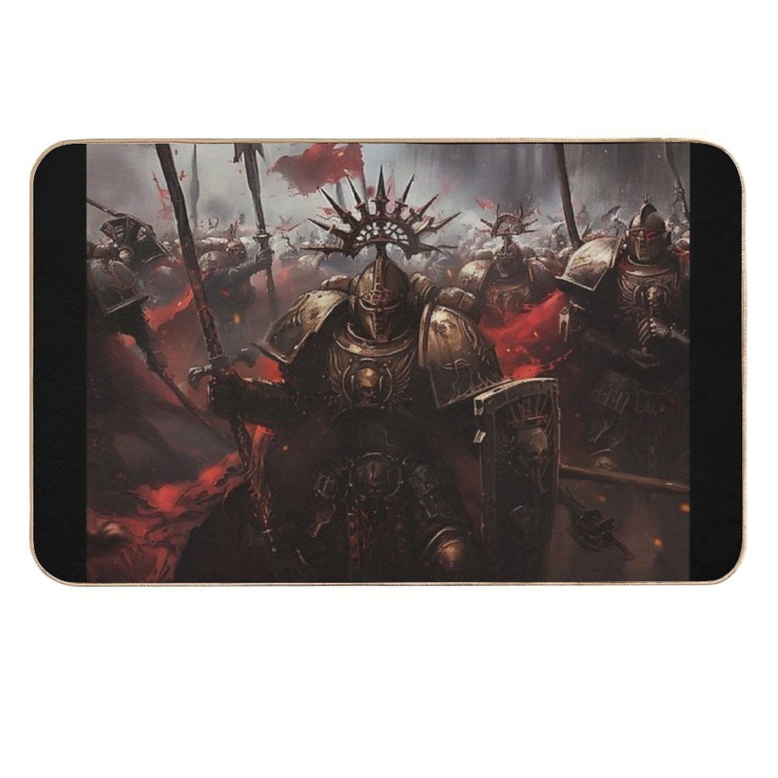 Epic Battle Death to The False Emperor - Dark Fantasy Art  High-Traffic Bath Mat