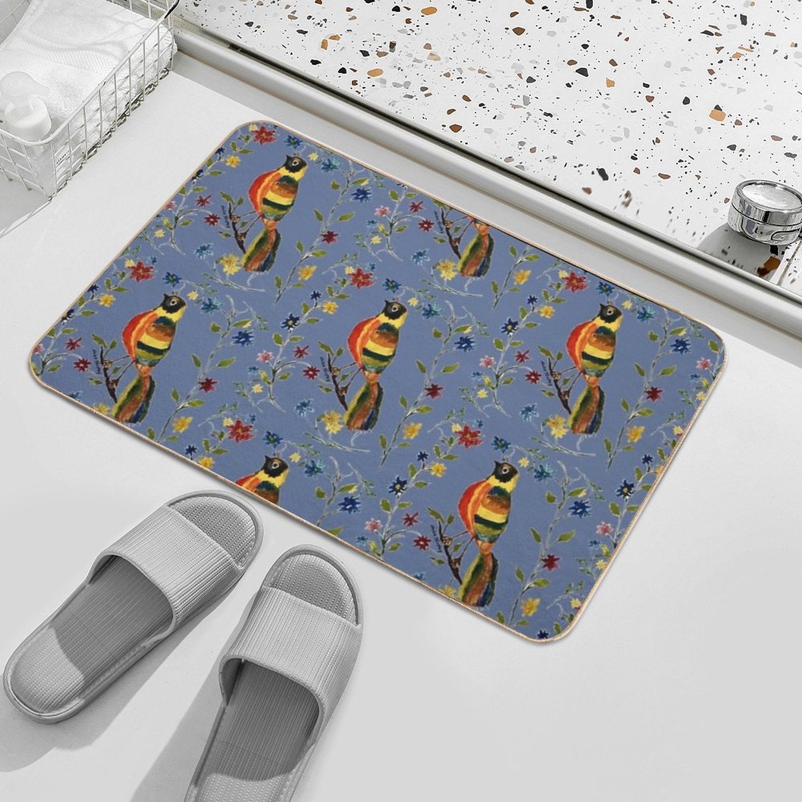 Tropical Bird  High-Traffic Bath Mat