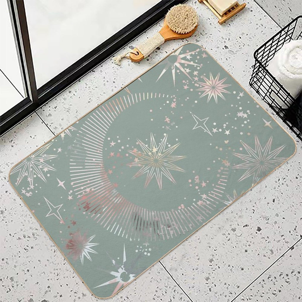 Mystic Green Moon  Versatile Bath Mat