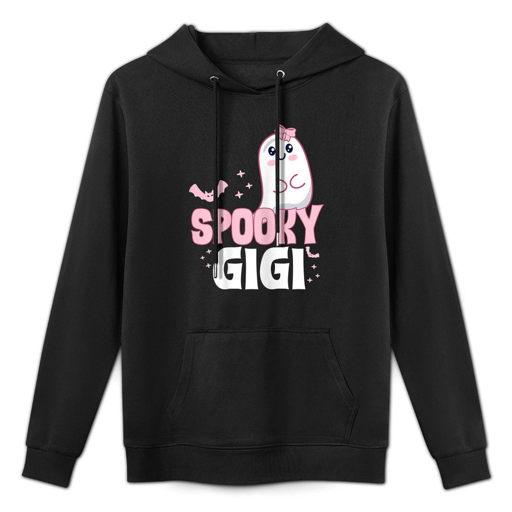 Womens Spooky Gigi Family Cute Pink White Ghost Boo Halloween Nana Easy Care Hoodie