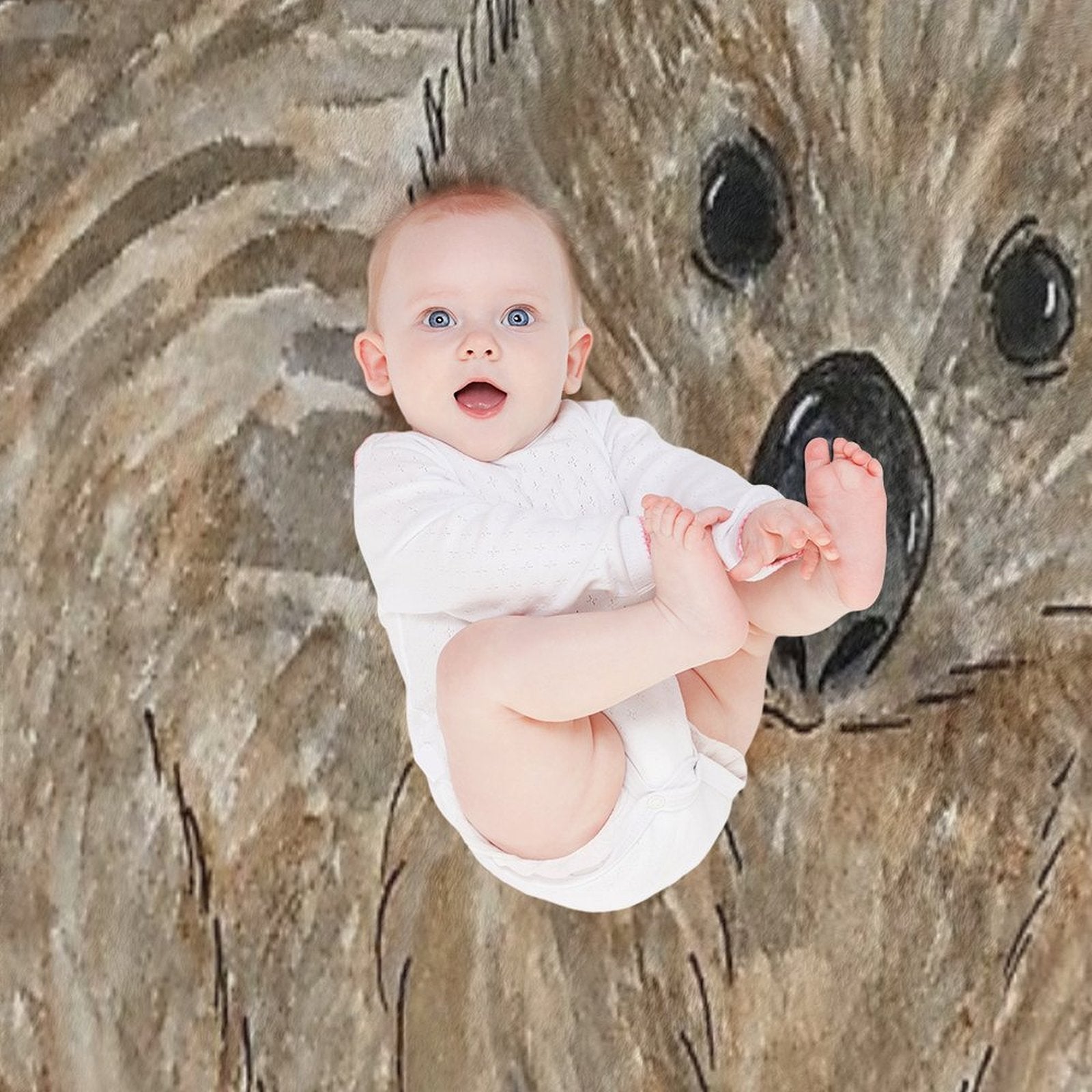 Wombat - Australian Animal Painting Shrink-resistant Throw Blanket