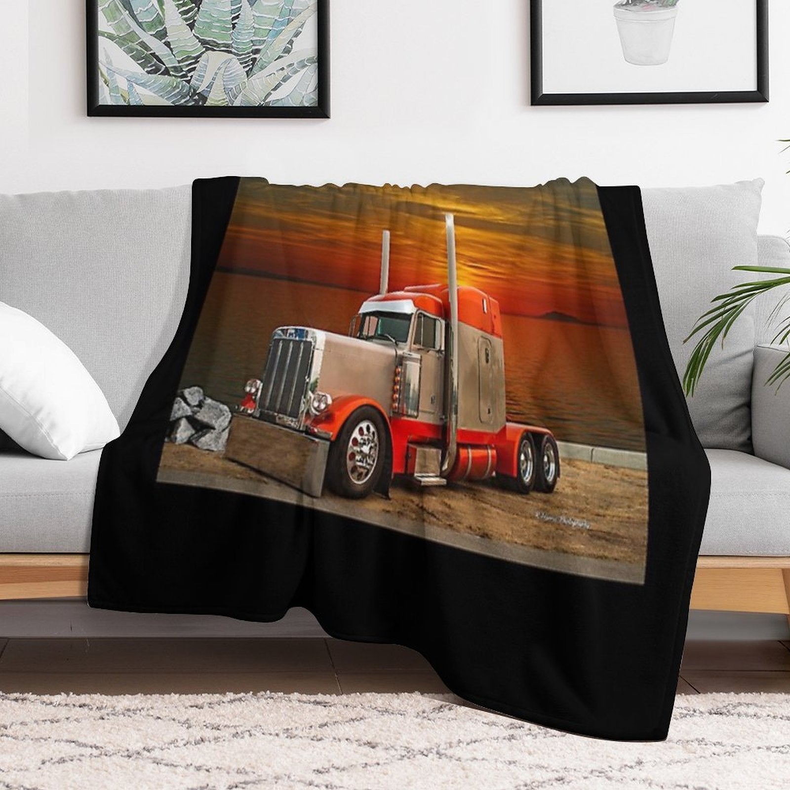 Cool Peterbilt Easy Care Throw Blanket