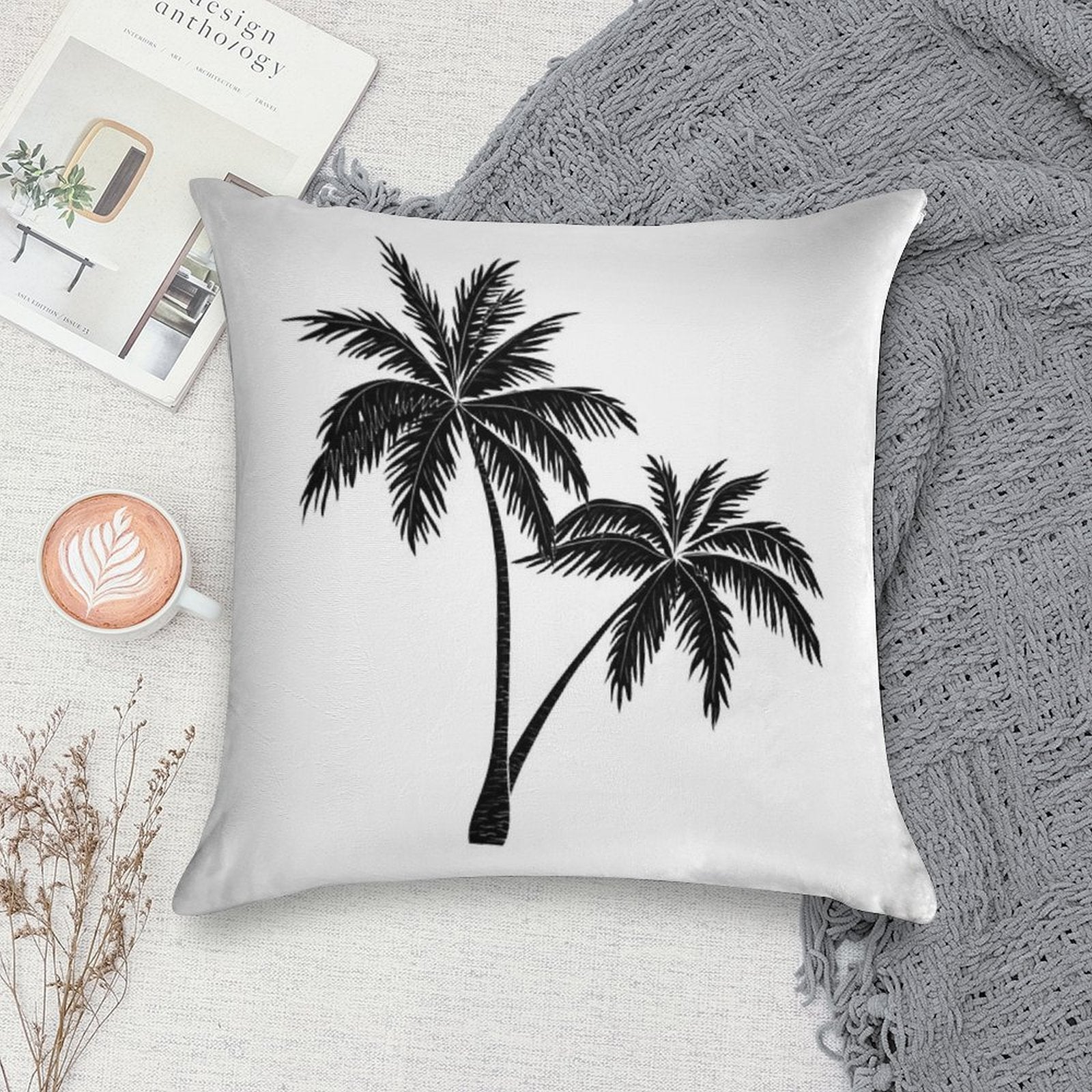 Palm Tree Soft Home Decor Throw Pillow