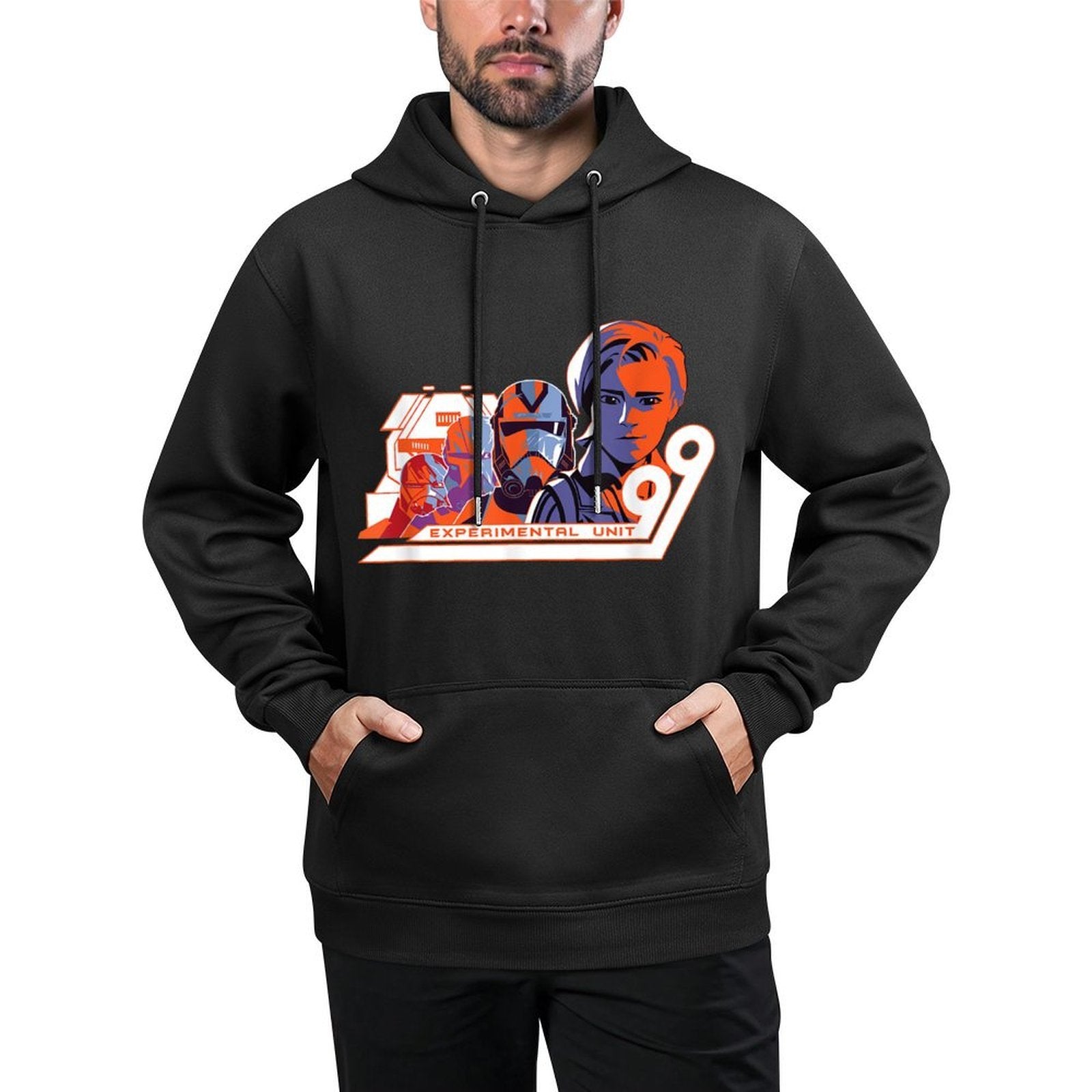 Star Wars The Bad Batch Experimental Unit 99 Group Shot Logo Machine Washable Hoodie