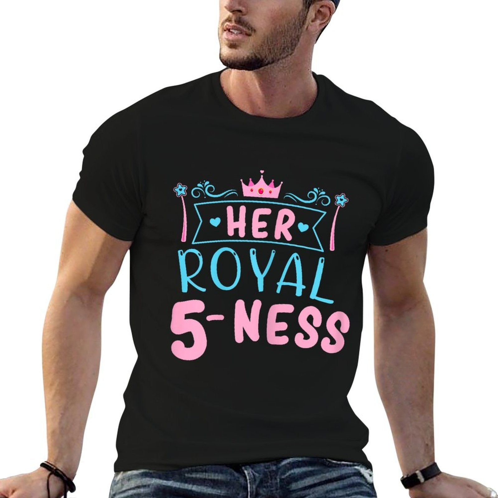 Her Royal Fiveness Girls Birthday Five Years Old Cute Kids  Durable T-Shirt