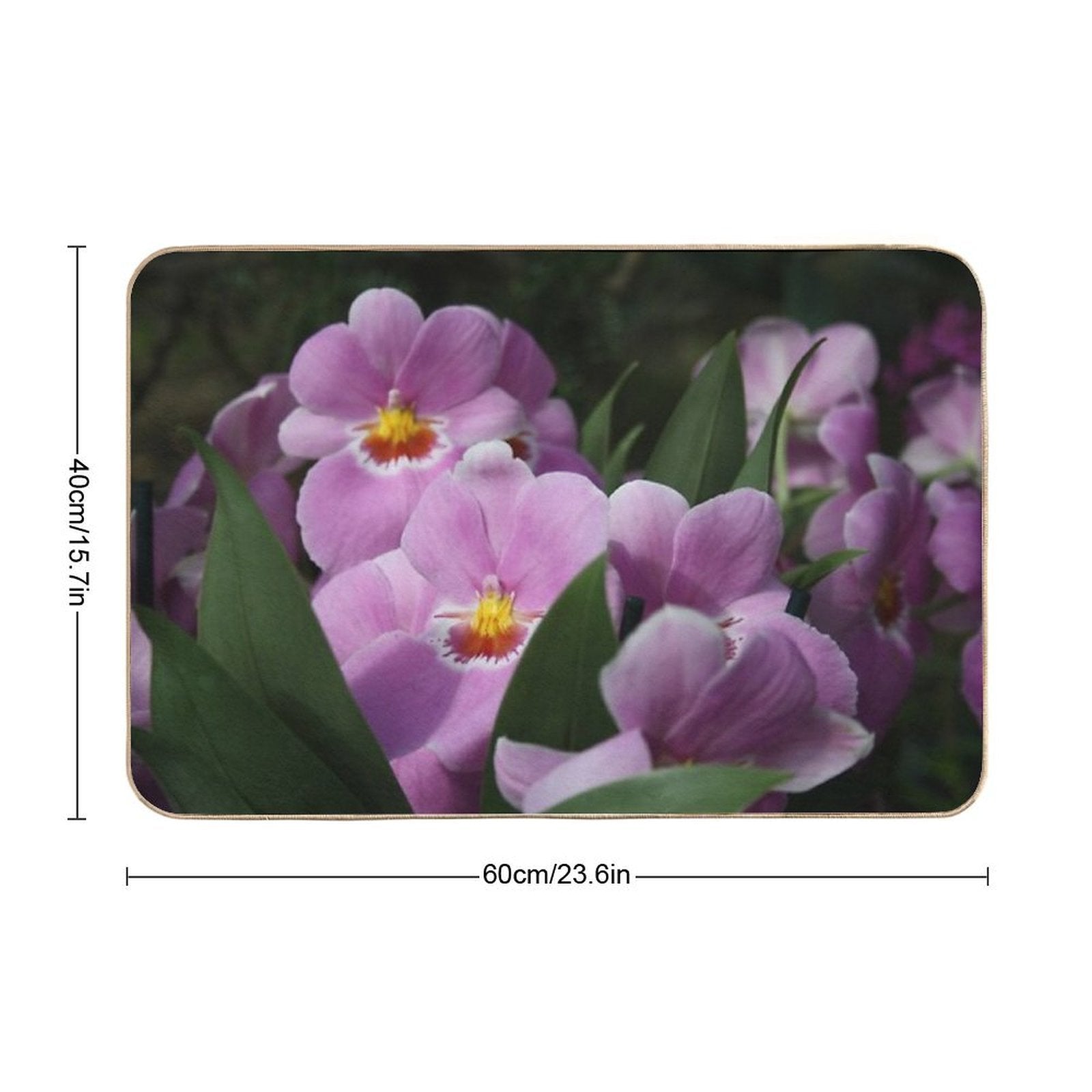 Tropical Flowers Orchids  Odorless Bath Mat