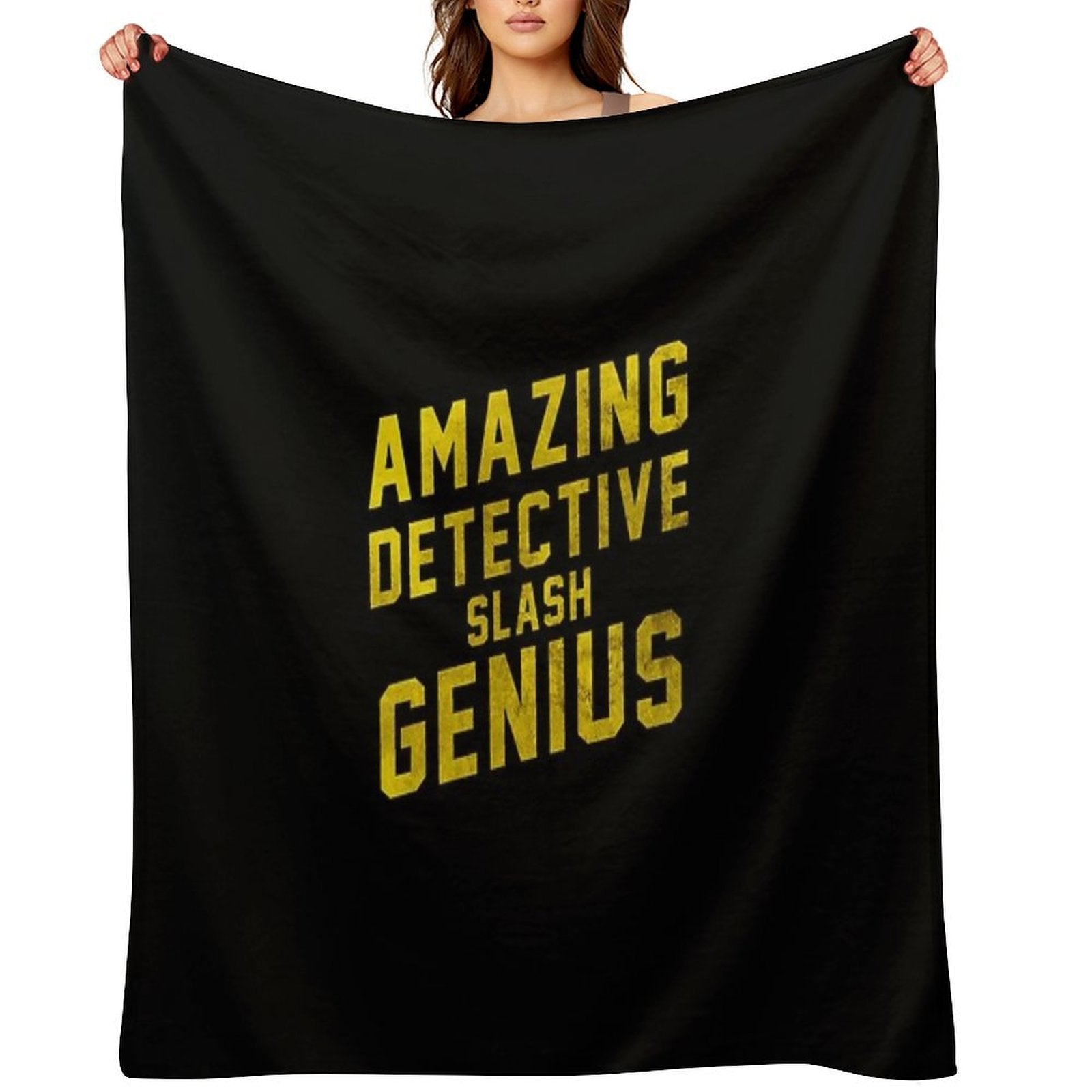 AMAZING DETECTIVE SLASH GENIUS Machine-washable Throw Blanket