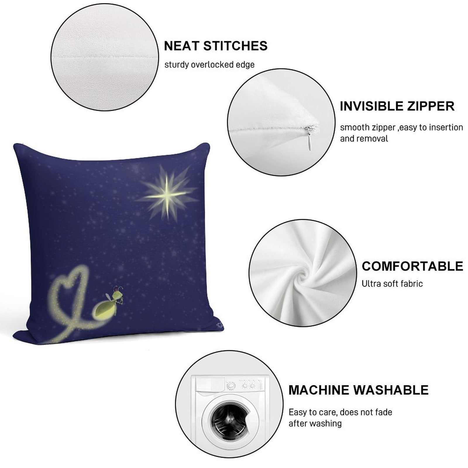 Ray And Evangeline Soft Fade-Resistant Throw Pillow