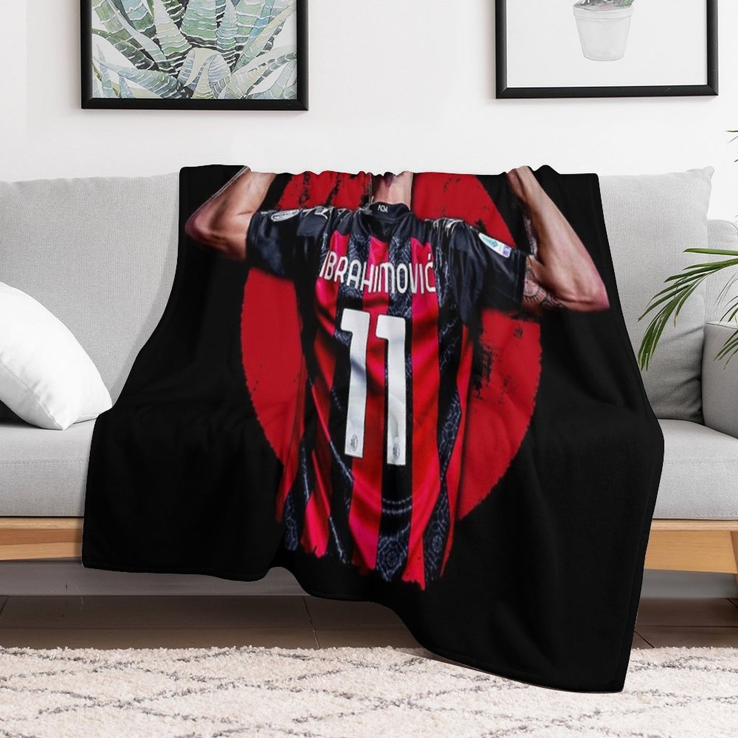 Zlatan Ibrahimovic Ac Milan Lightweight Throw Blanket