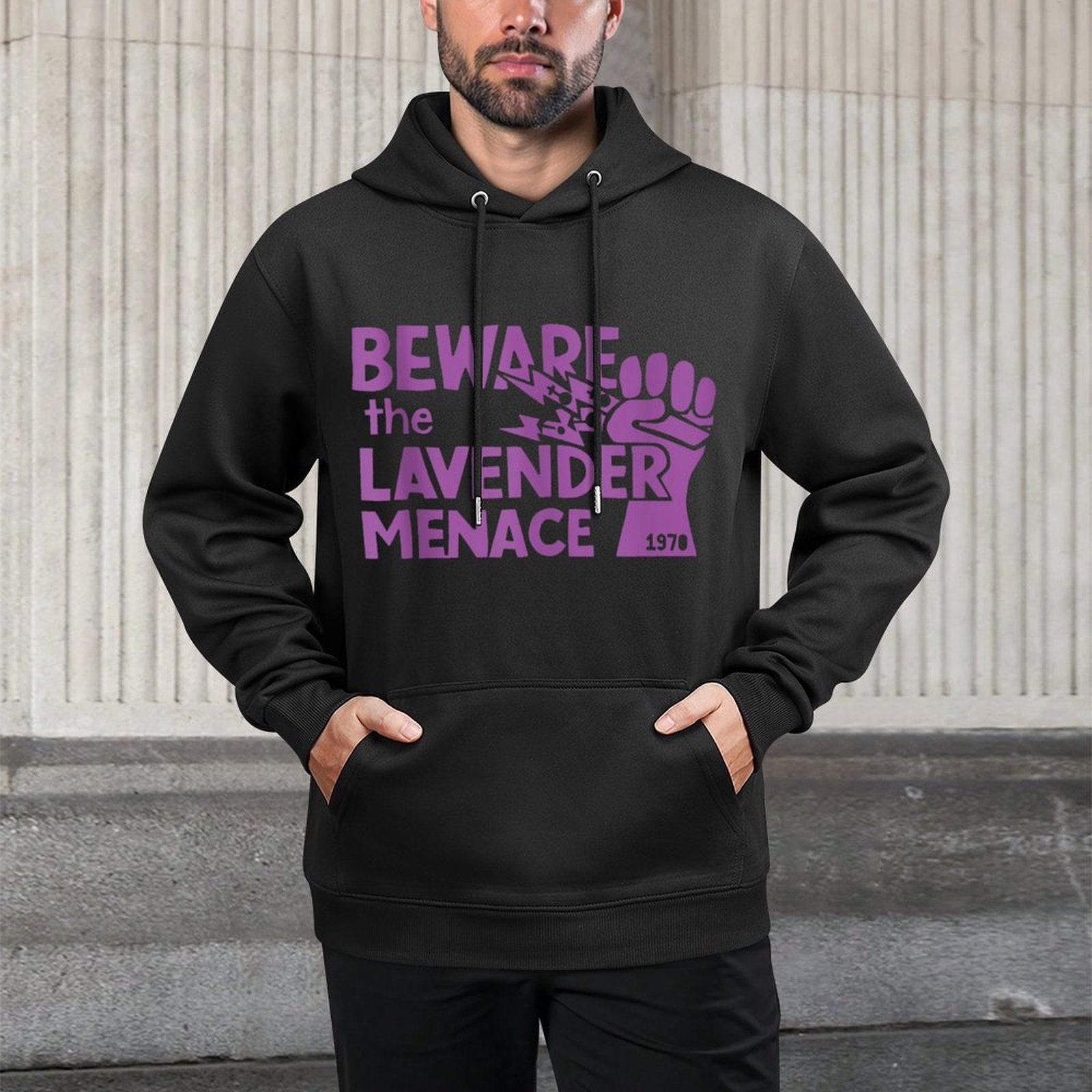 LGBT Feminism Lesbian Lavender Menace Gay Pride LGBTQ Moisture-Wicking Hoodie