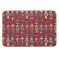 The Nutcracker Prince Pattern in Red  Easy To Clean Bath Mat