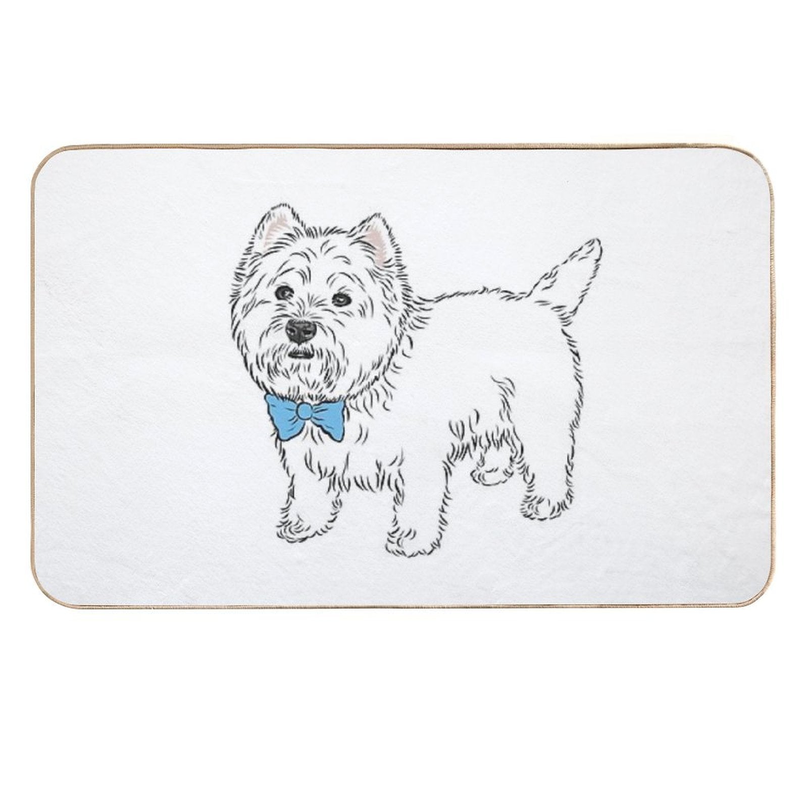 My Little Westie  (please Message Me BEFORE You Order to Add Your Own Name) Durable Bath Mat