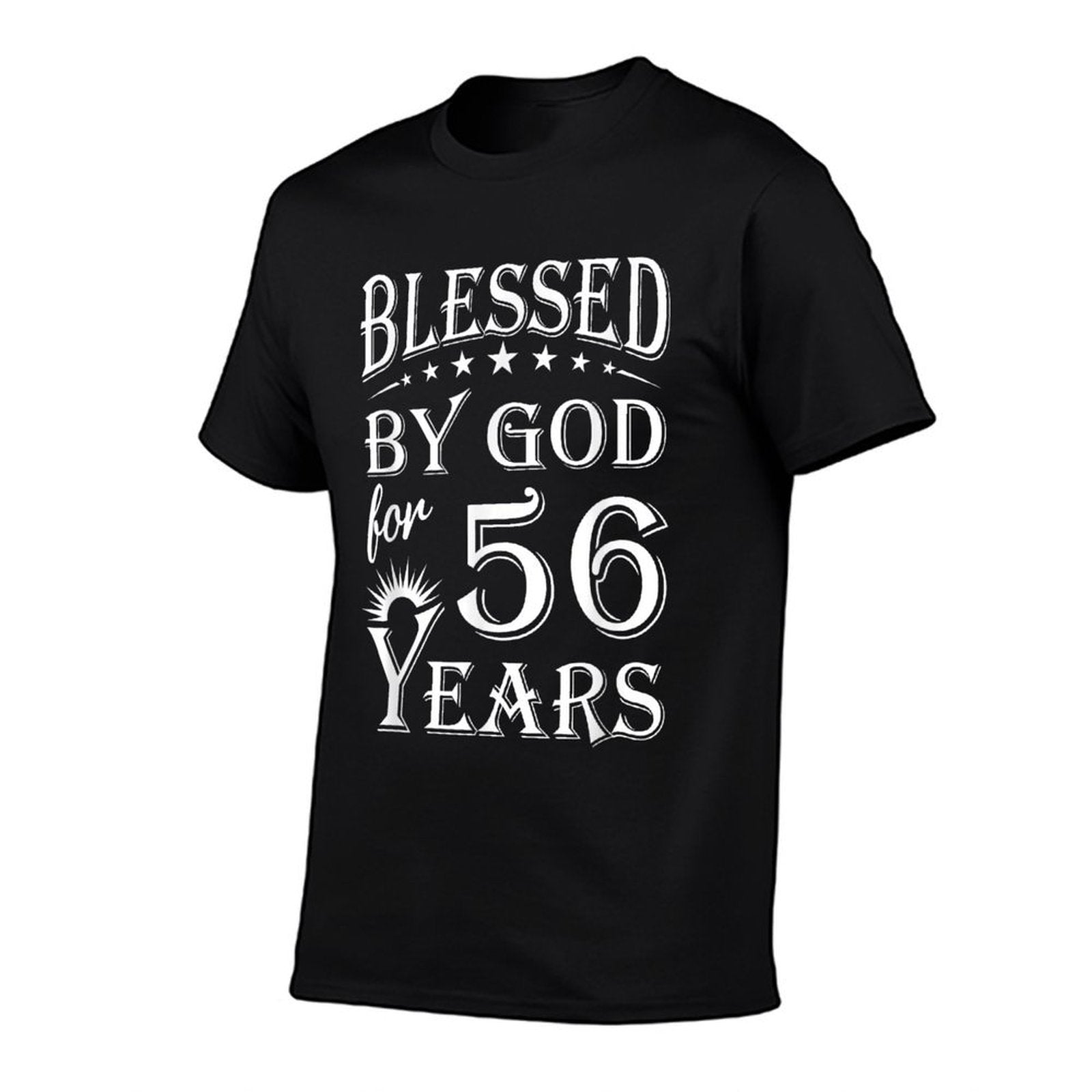 Vintage Blessed by God for 56 Years Happy 56th Birthday  Eco-friendly Material T-Shirt