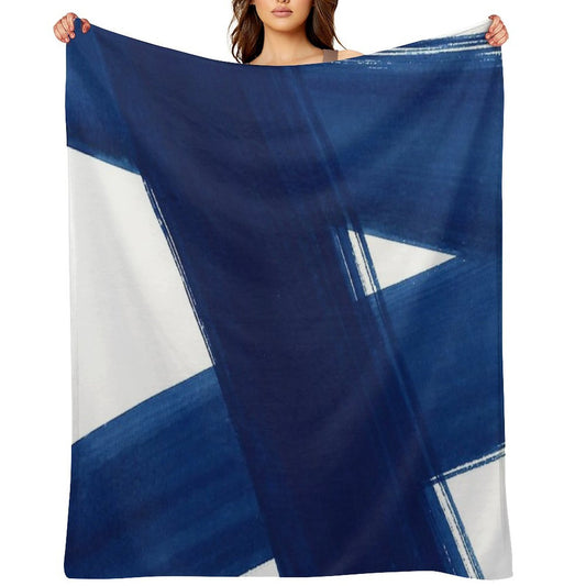 Abstract Brushstrokes No. 3 Eco-conscious Throw Blanket