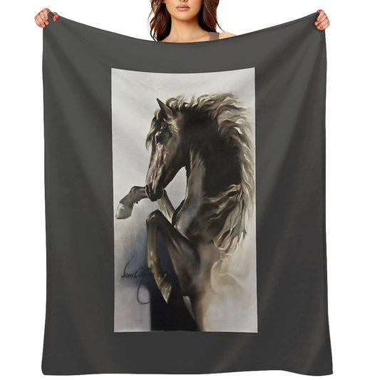 Black Fury Sustainable Throw Blanket