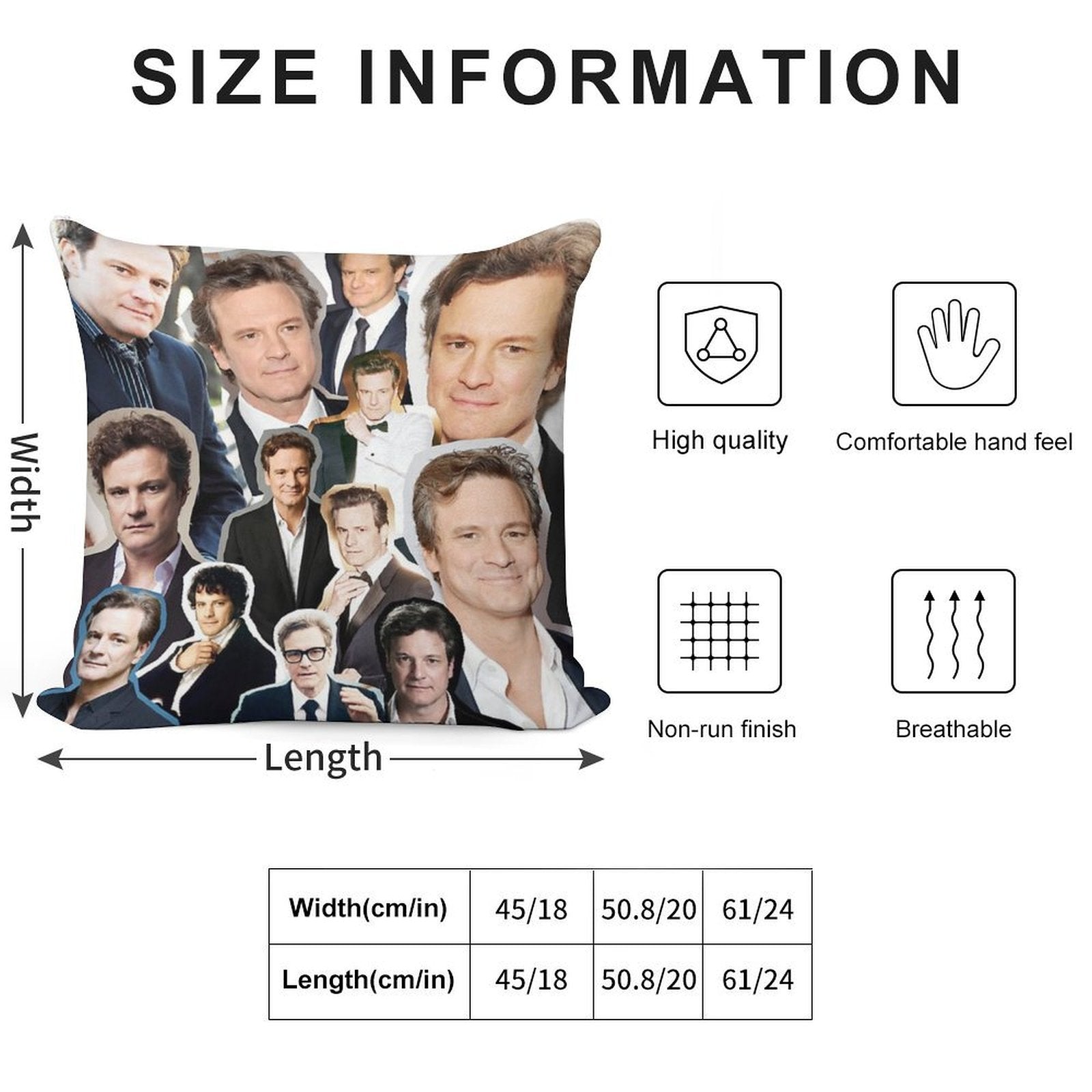 A Stylish Collage Celebrating Colin Firth – Perfect for Fans Who Love Timeless Charm, Classic Films, And A Touch of Cinematic No Soft Luxury Feel Throw Pillow