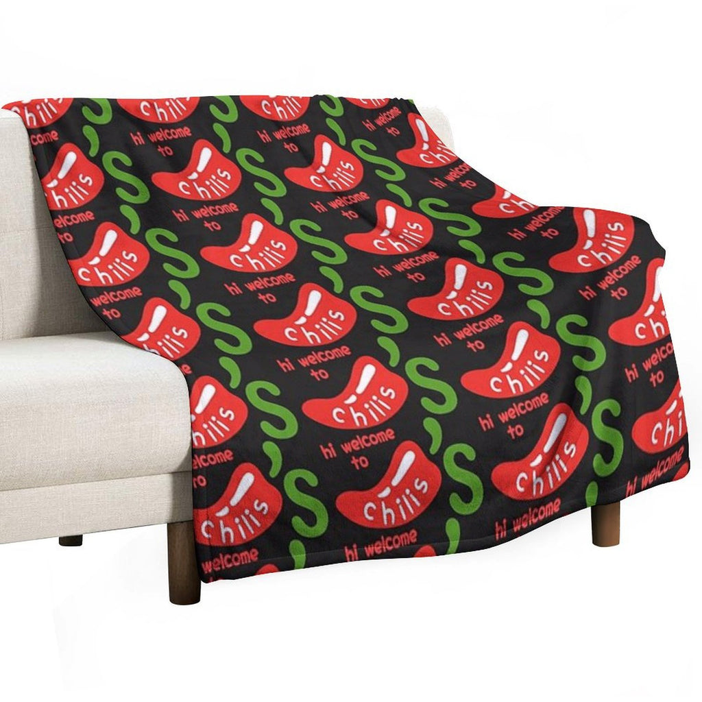 Hi Welcome To Chili’s Sustainable Throw Blanket