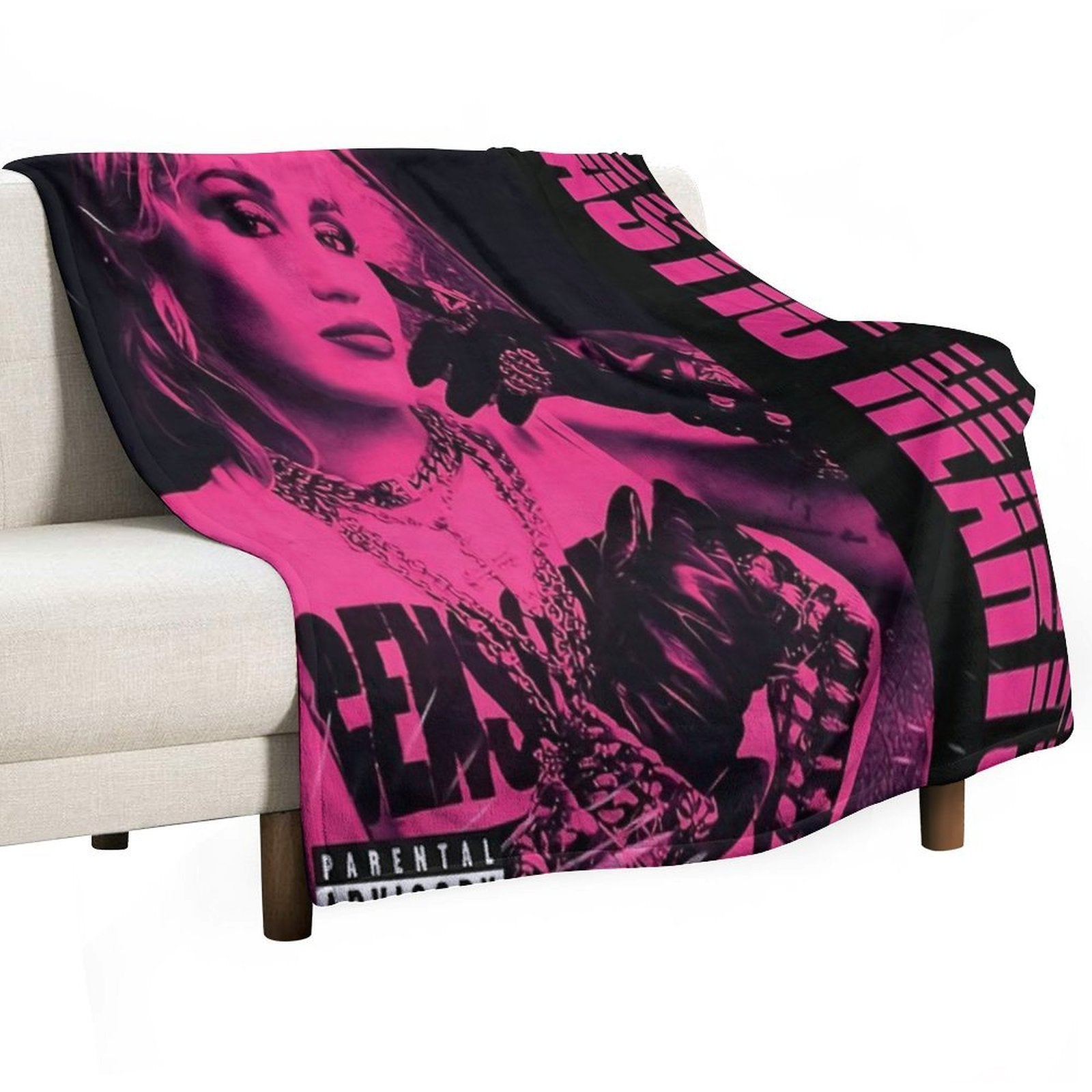 Singer Miley Plastic Heart Vintage Quick-dry Throw Blanket