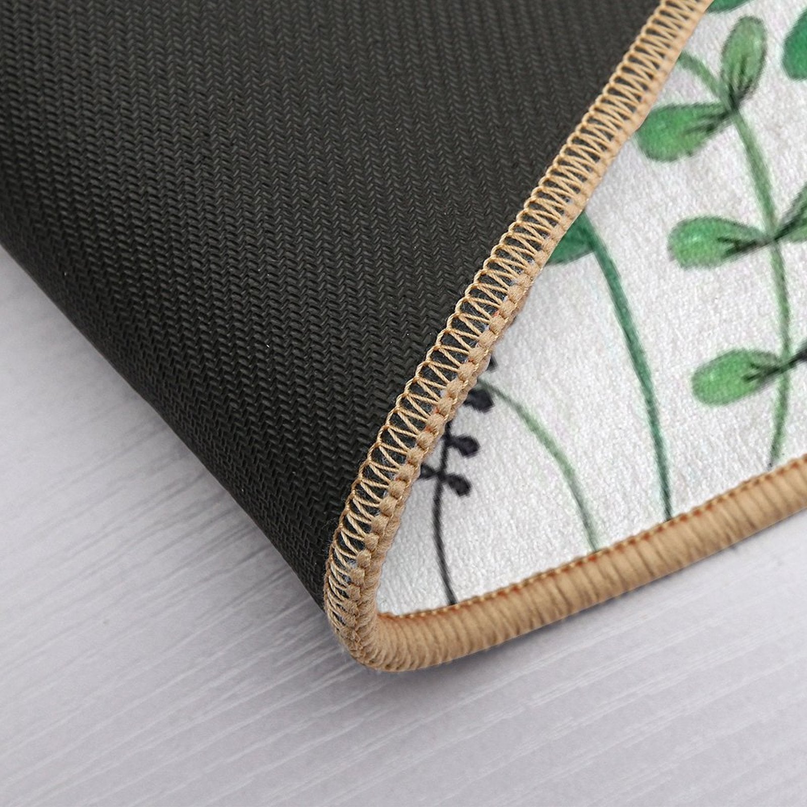 White Whimsy Garden  Easy Maintenance Bath Mat