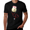 Baseball Nursing Funny For Nurses Day Sports Medical Lover  Durable T-Shirt