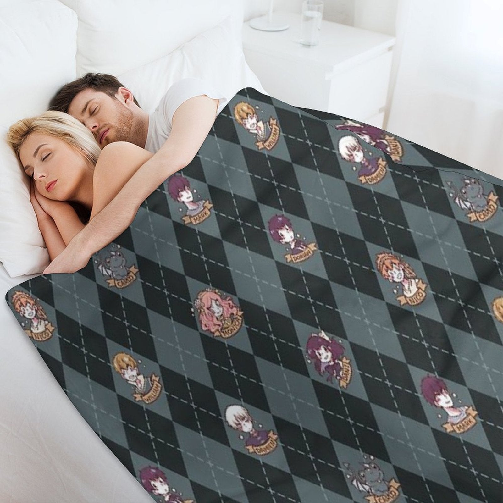 British Hooky (Blue) Shrink-resistant Throw Blanket