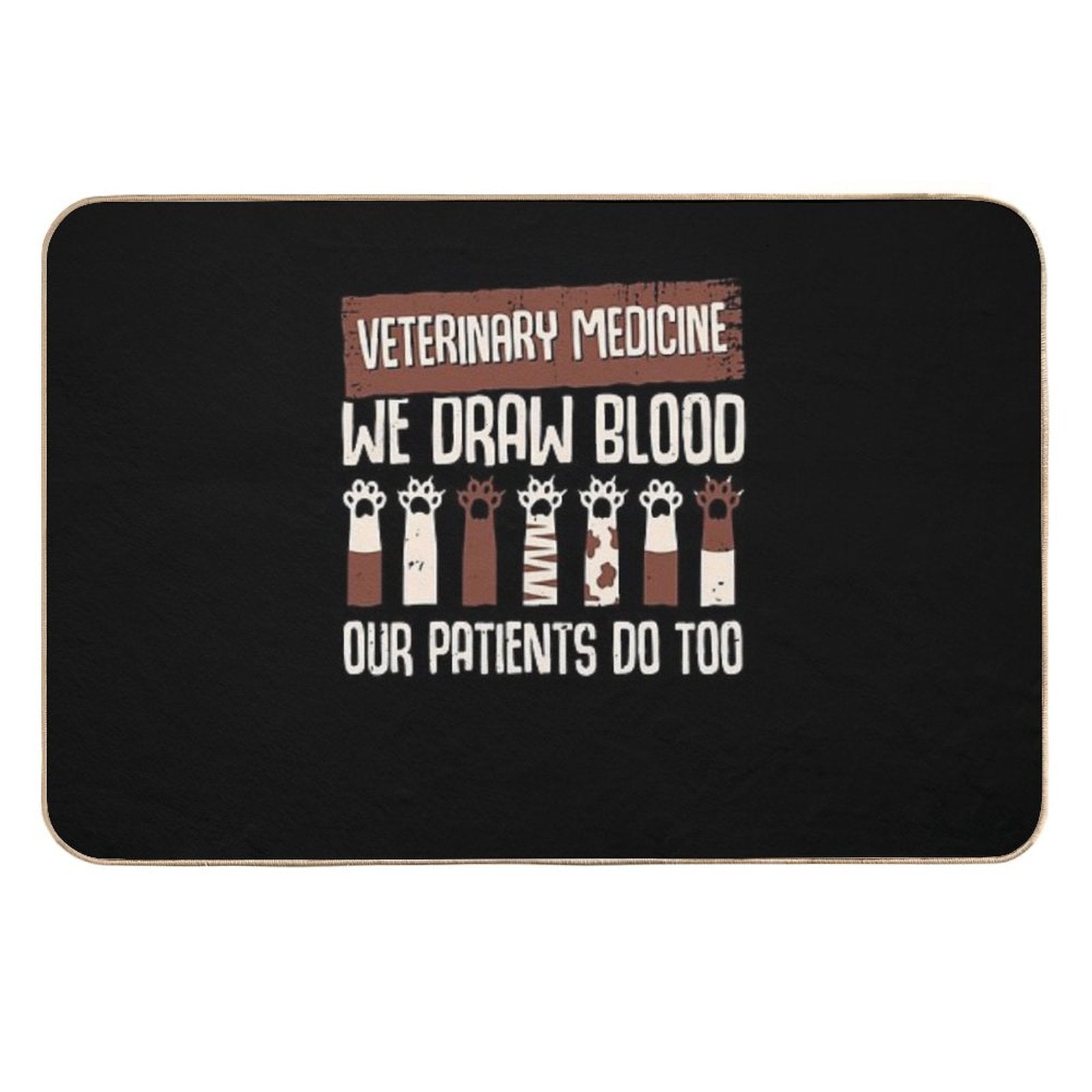 Funny Vet Tech Technician Veterinarian Gift  Dirt-Trapping Bath Mat