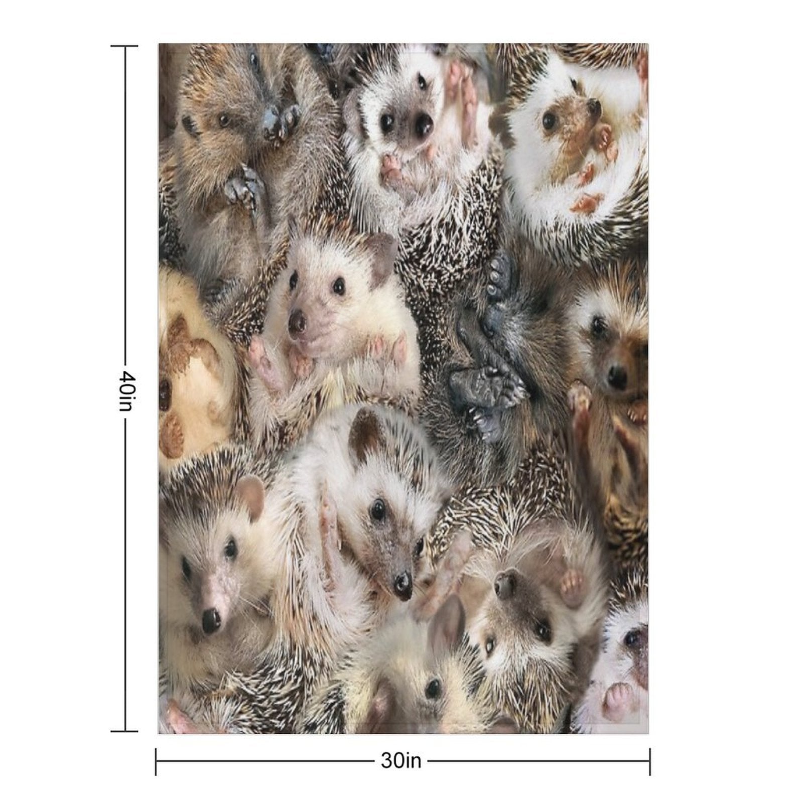 Hedgehogs Compact Throw Blanket
