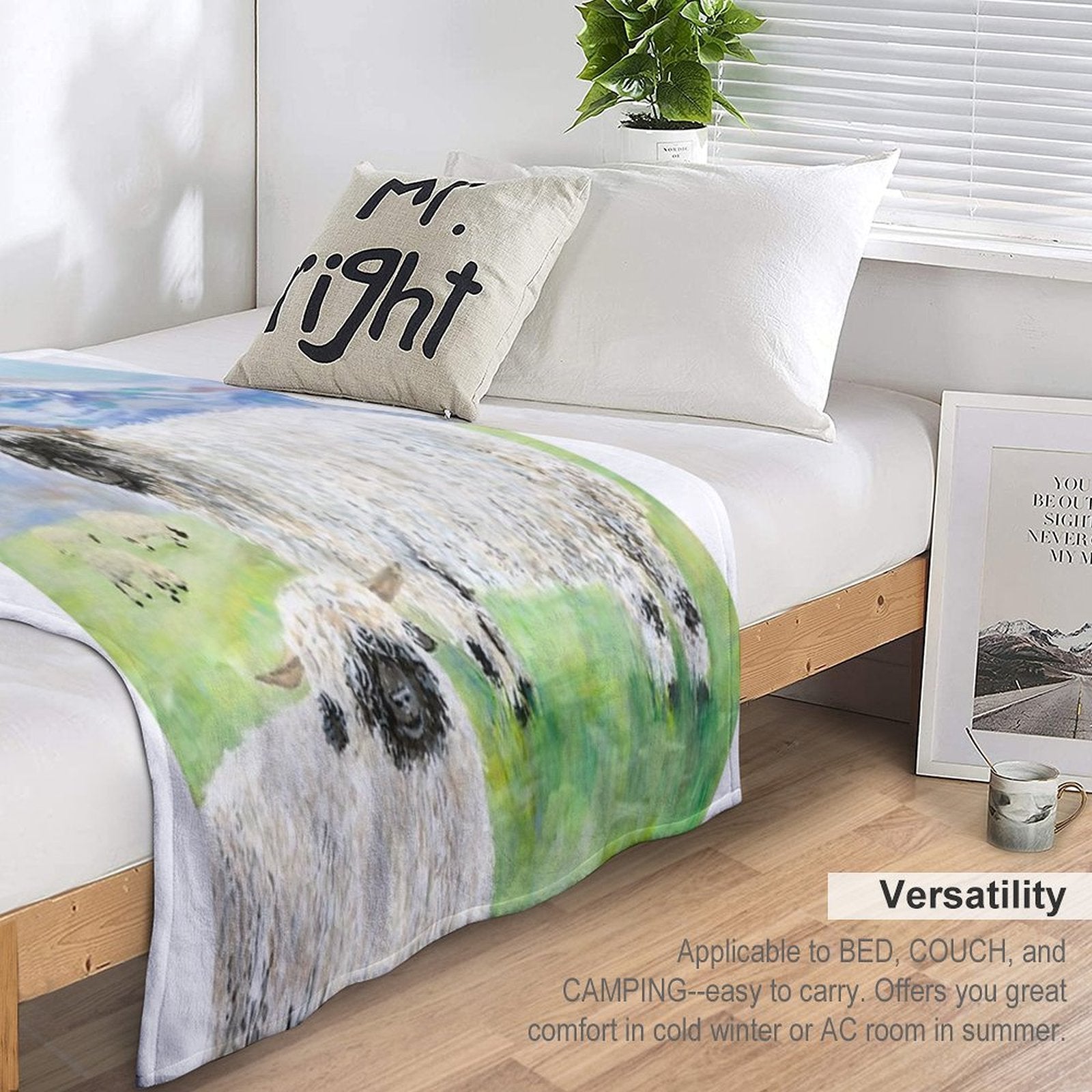 Valais Blacknose Sheep at The Matterhorn Durable Throw Blanket