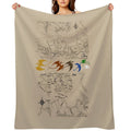Dragonriders of Pern Maps (Beige Background) Velvety-soft Throw Blanket
