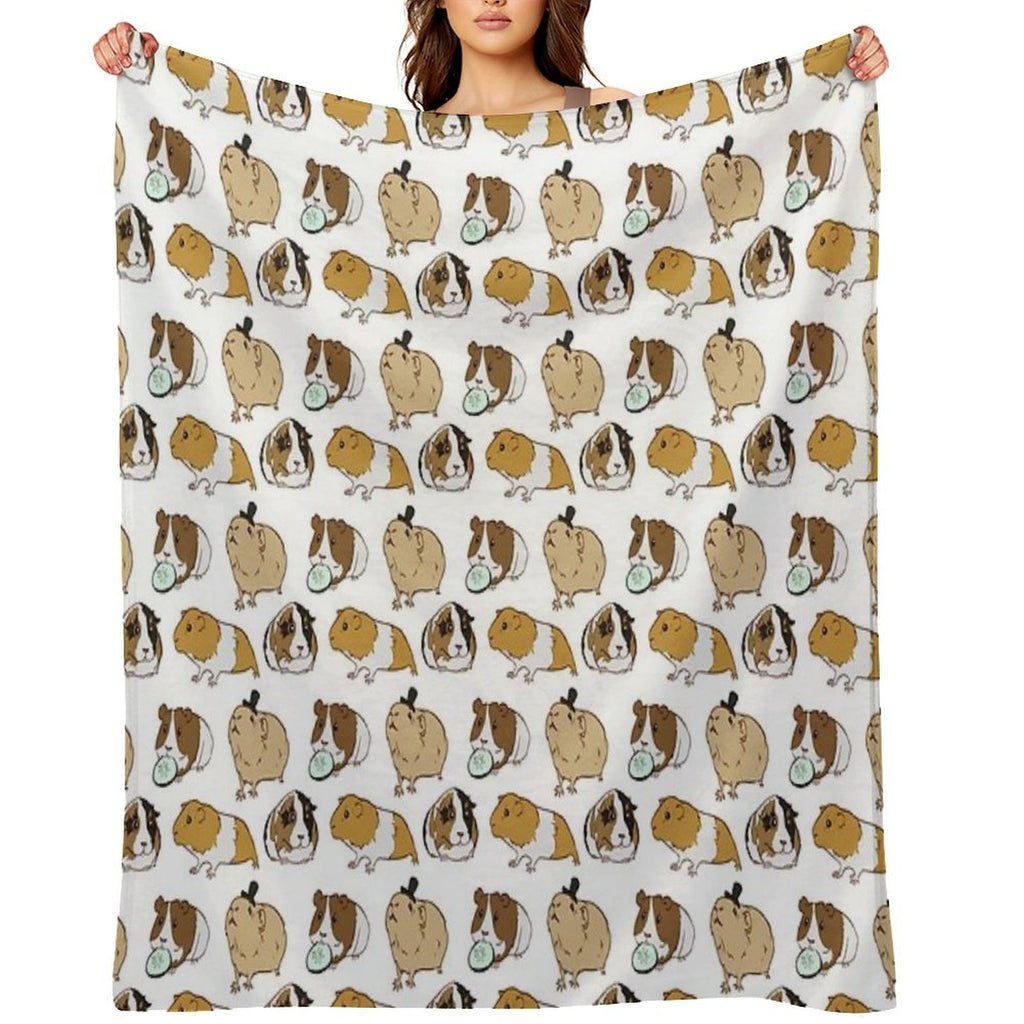 Guinea Pigs Pattern Gift-ready Throw Blanket