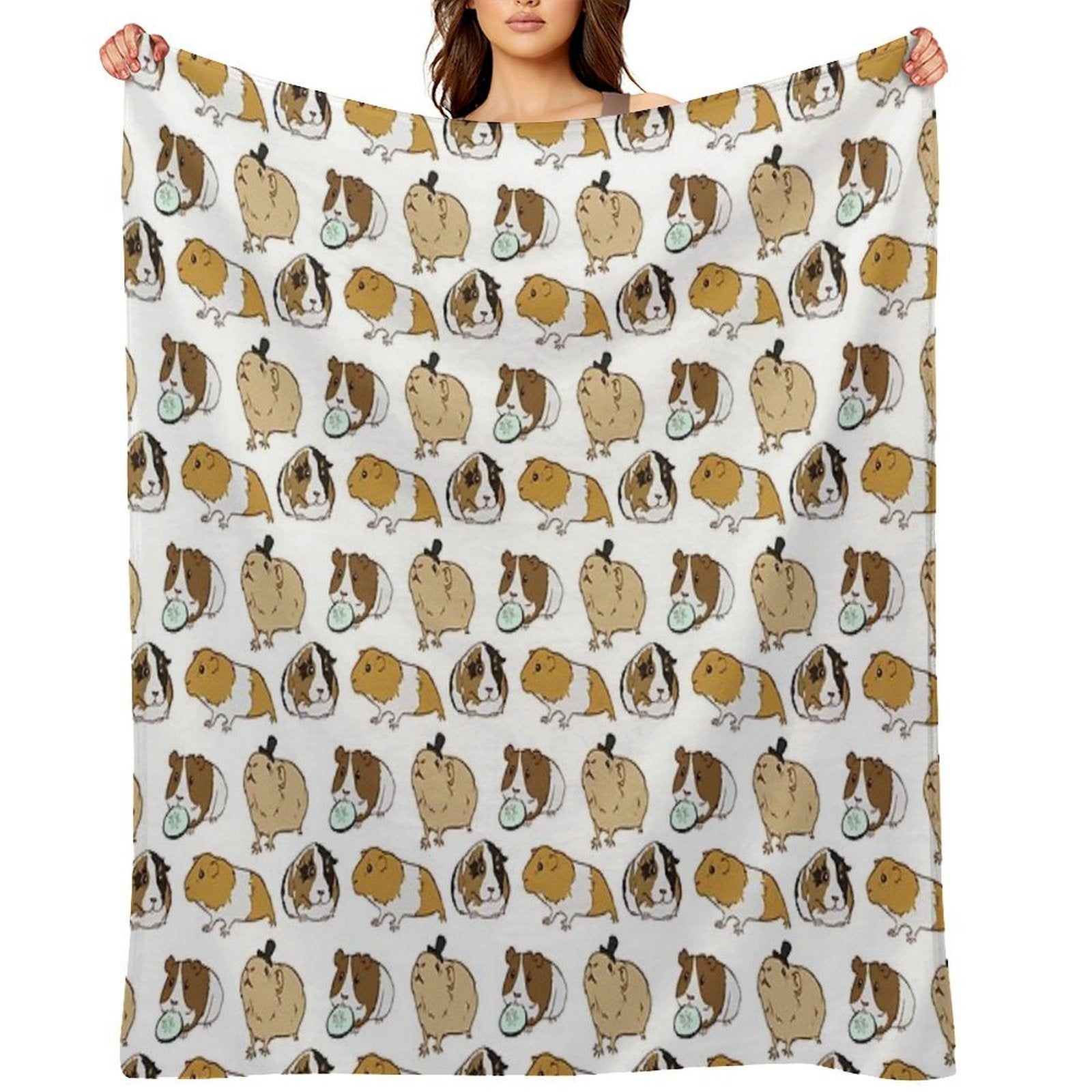 Guinea Pigs Pattern Gift-ready Throw Blanket