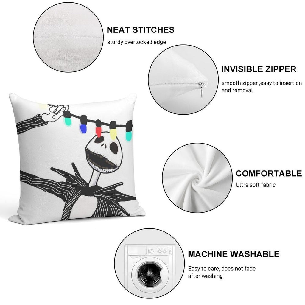 Nightmare before Christmas Soft Washable Throw Pillow