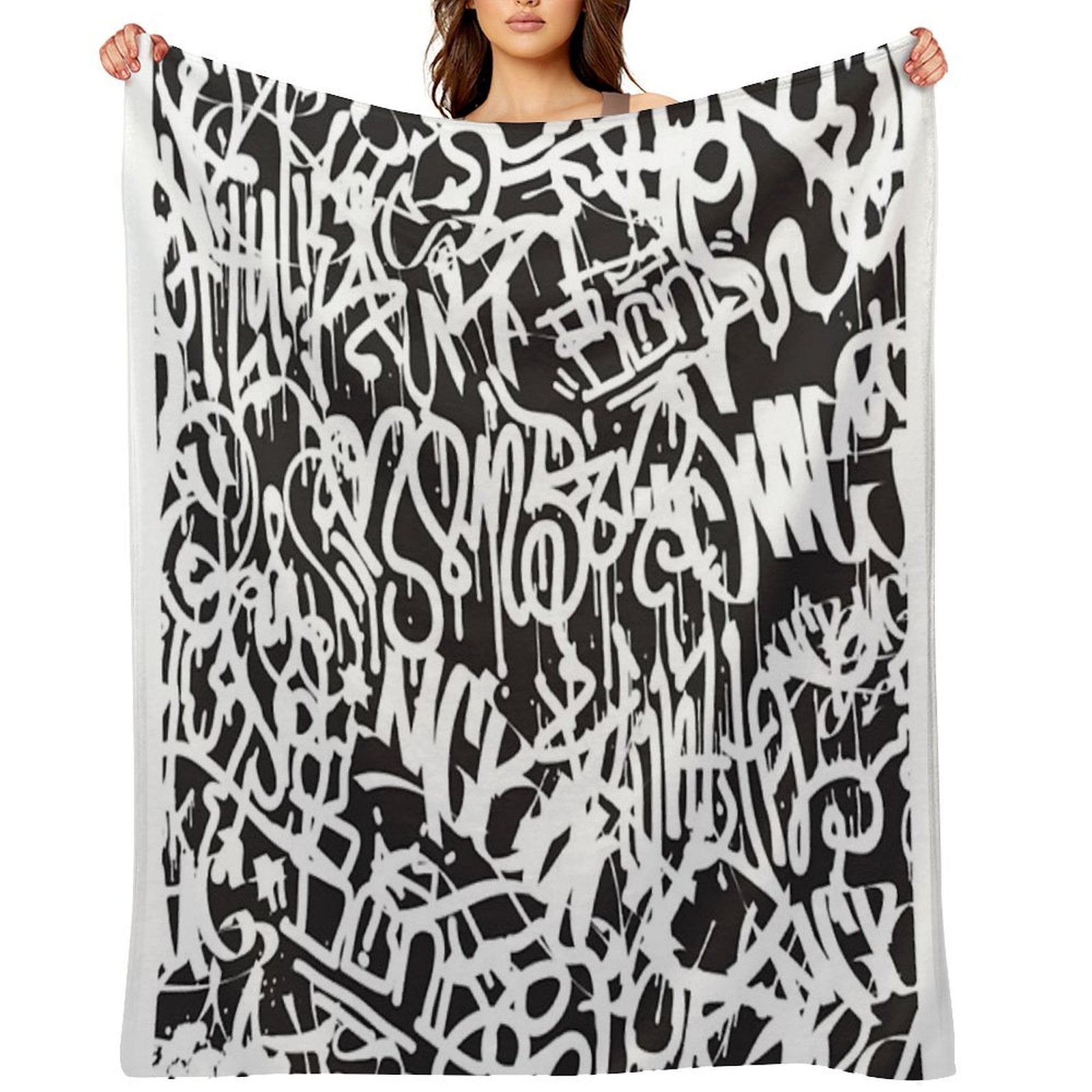 All There in Black And White Premium Throw Blanket