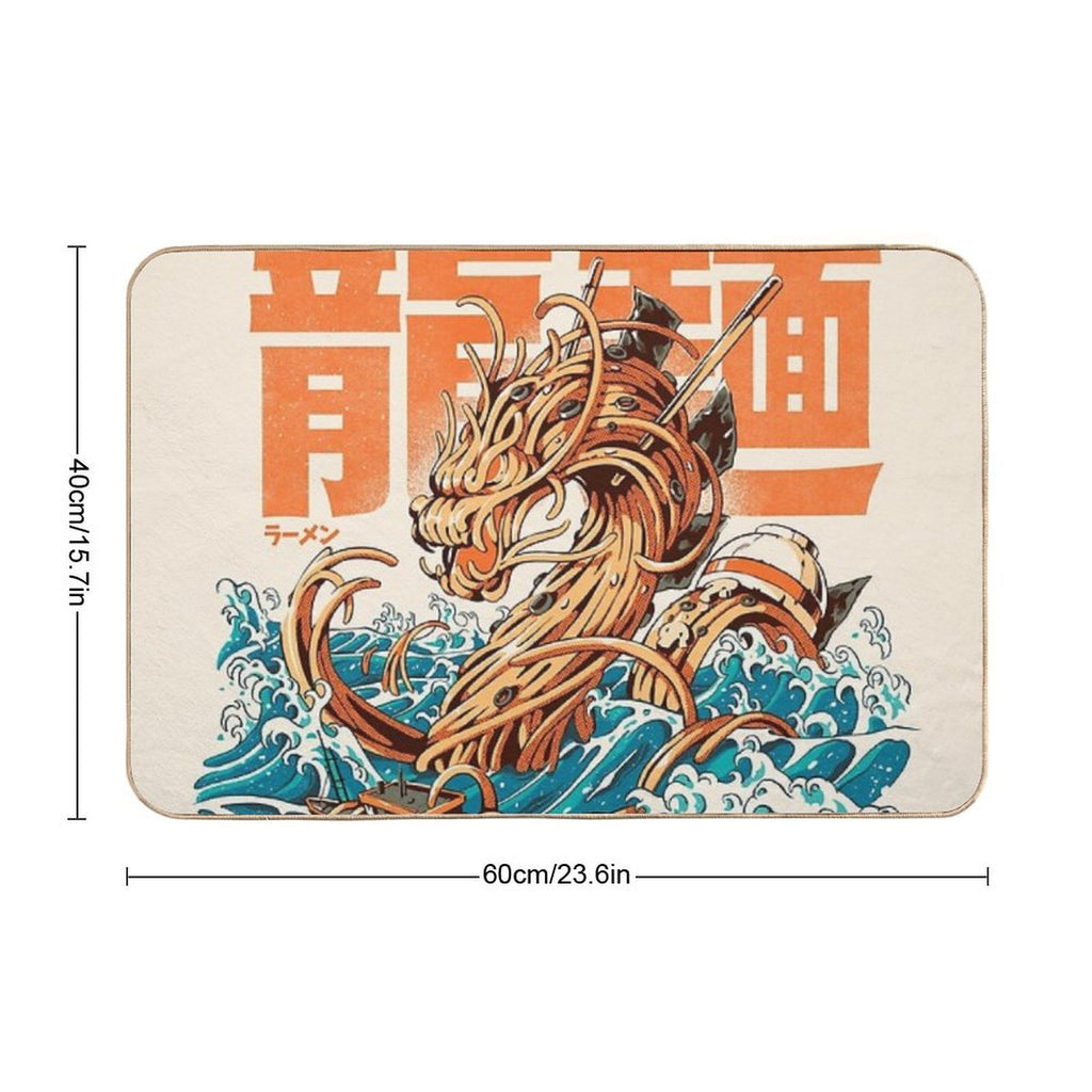 Great Ramen Dragon Off Kanagawa  Dirt-Trapping Bath Mat