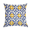 Portuguese Blue And Yellow Tiles Soft Fade-Resistant Throw Pillow