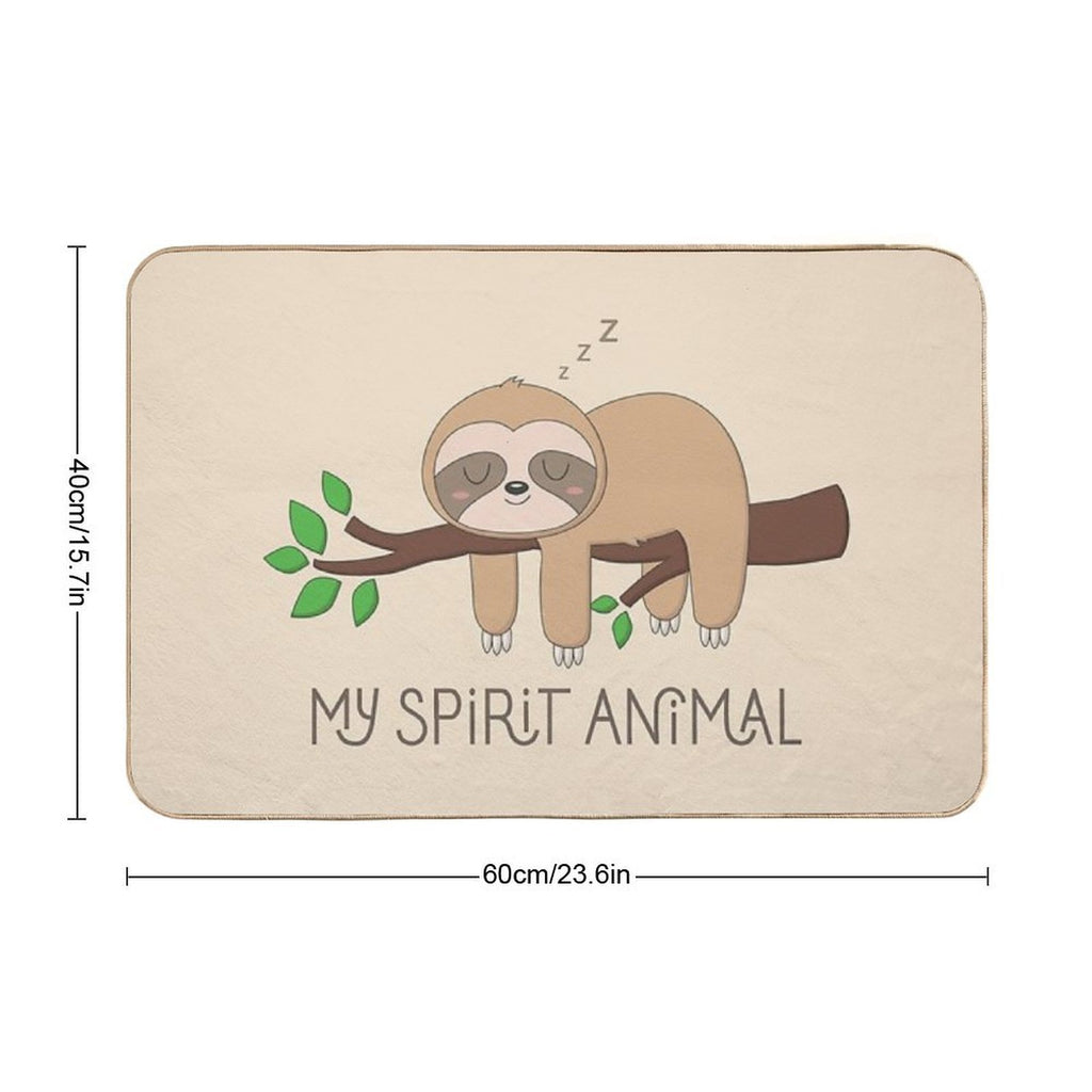 Sloth, My Spirit Animal  Slip-Resistant Bath Mat