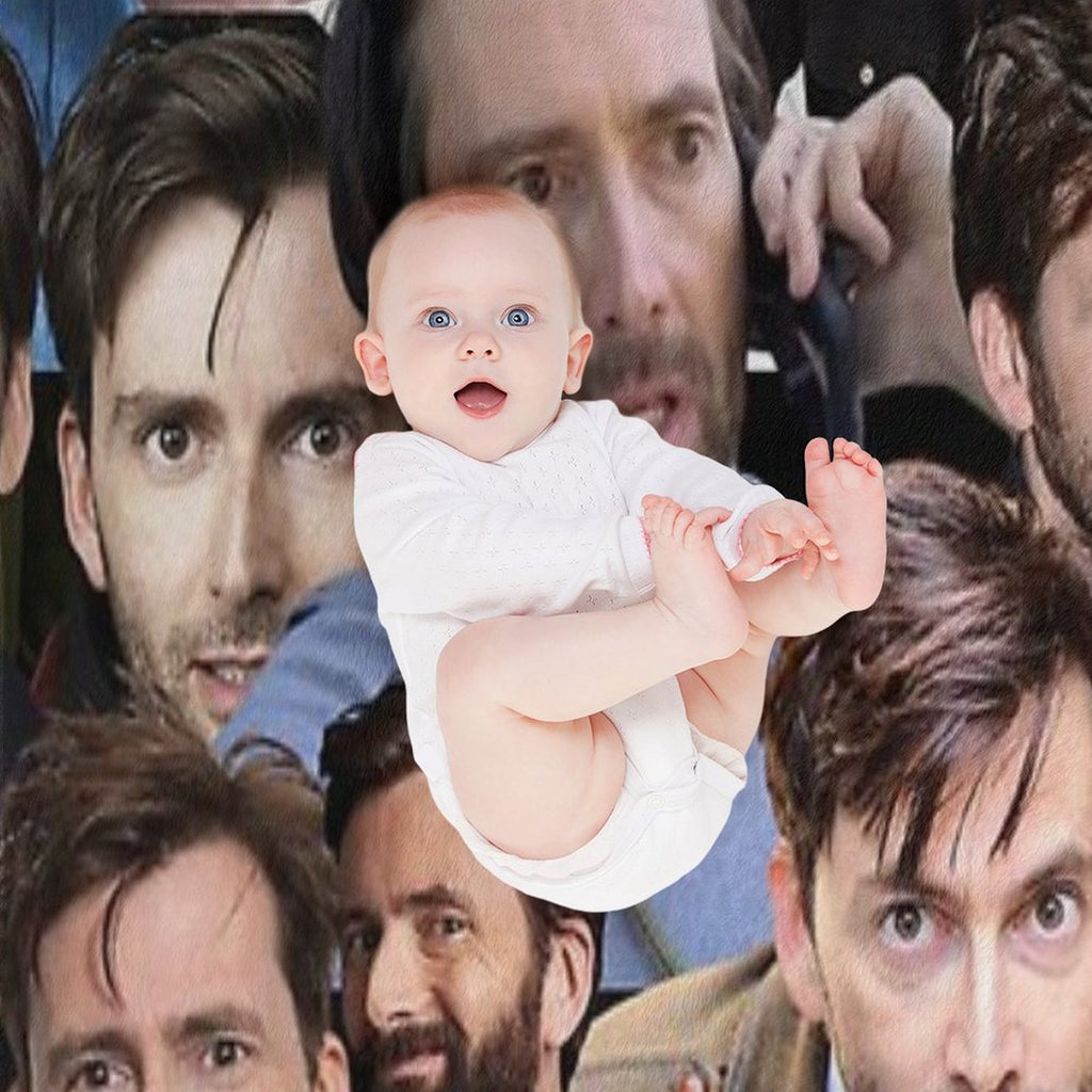 David Tennant Photo Collage Shrink-resistant Throw Blanket