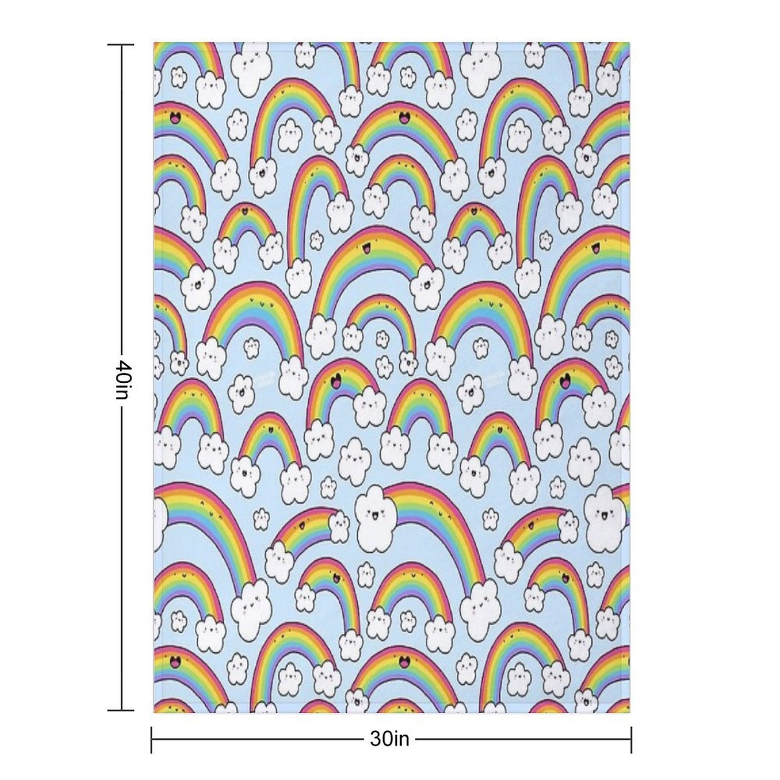 Rainbows Everywhere! Eco-conscious Throw Blanket