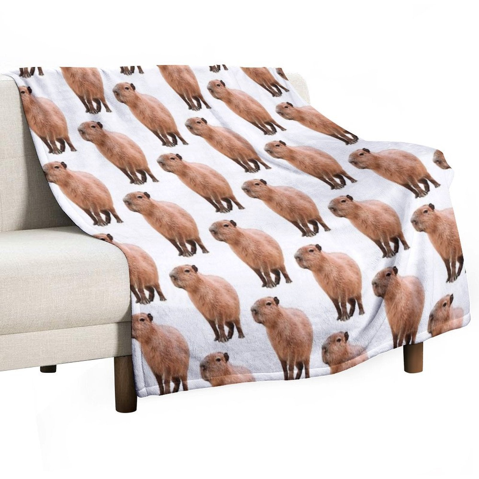 Cute Capybara Compact Throw Blanket