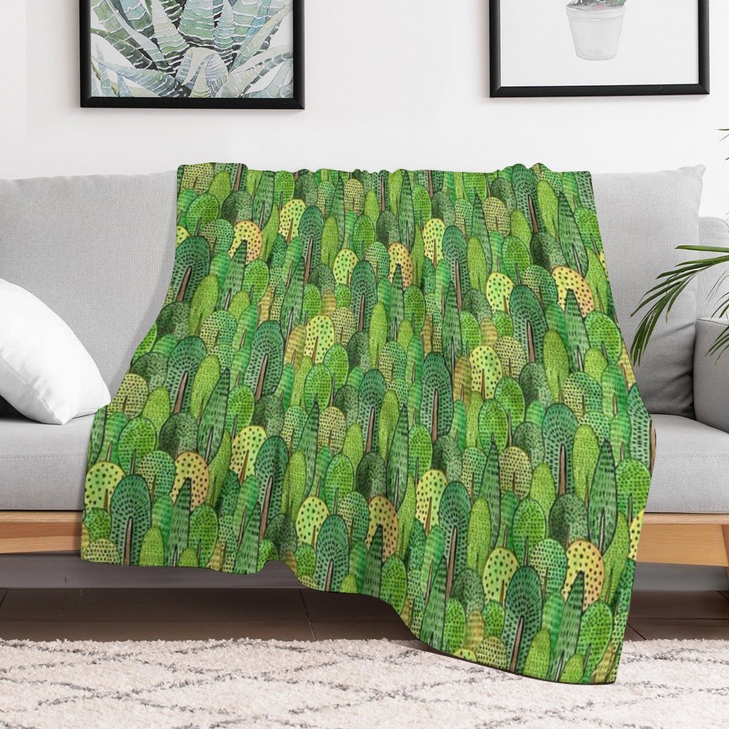 Watercolor Forest Gift-ready Throw Blanket