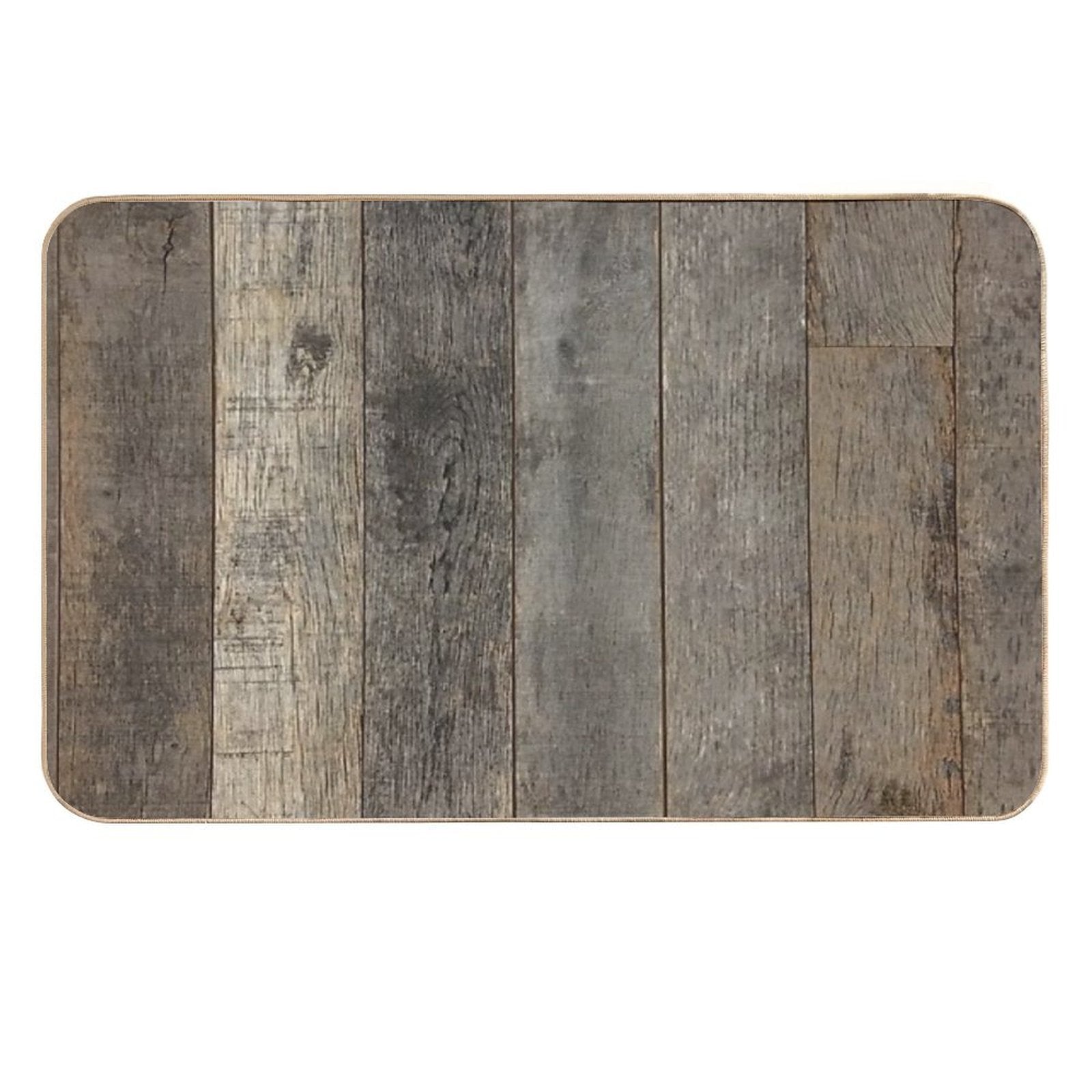 Western Country Distressed Old Barn Farmhouse Wood  Versatile Bath Mat