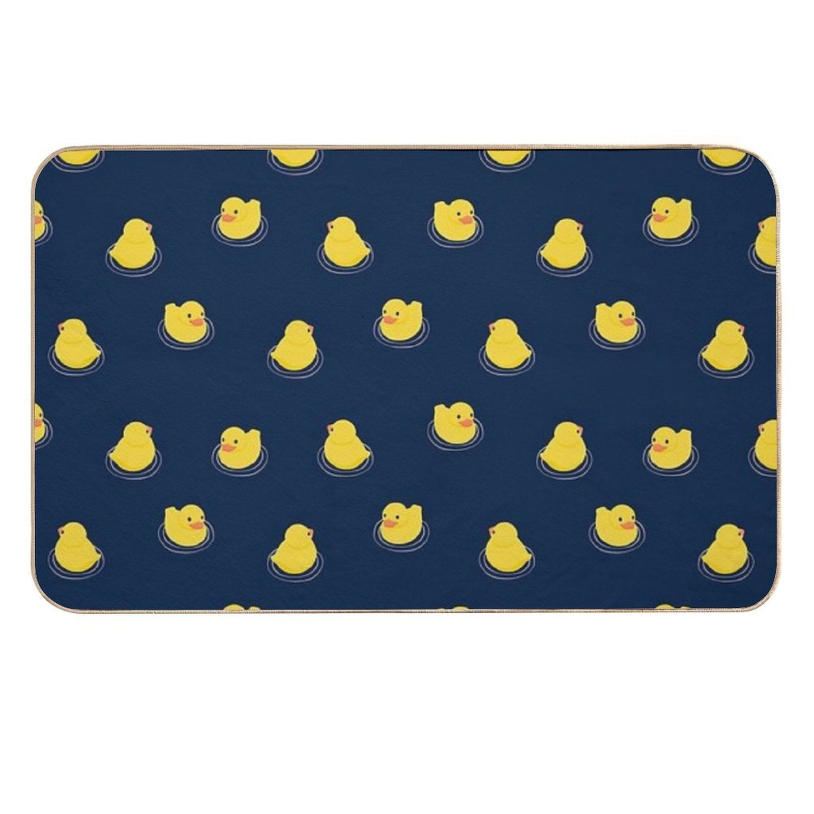 Rubber Ducks - Navy Blue  Easy Maintenance Bath Mat