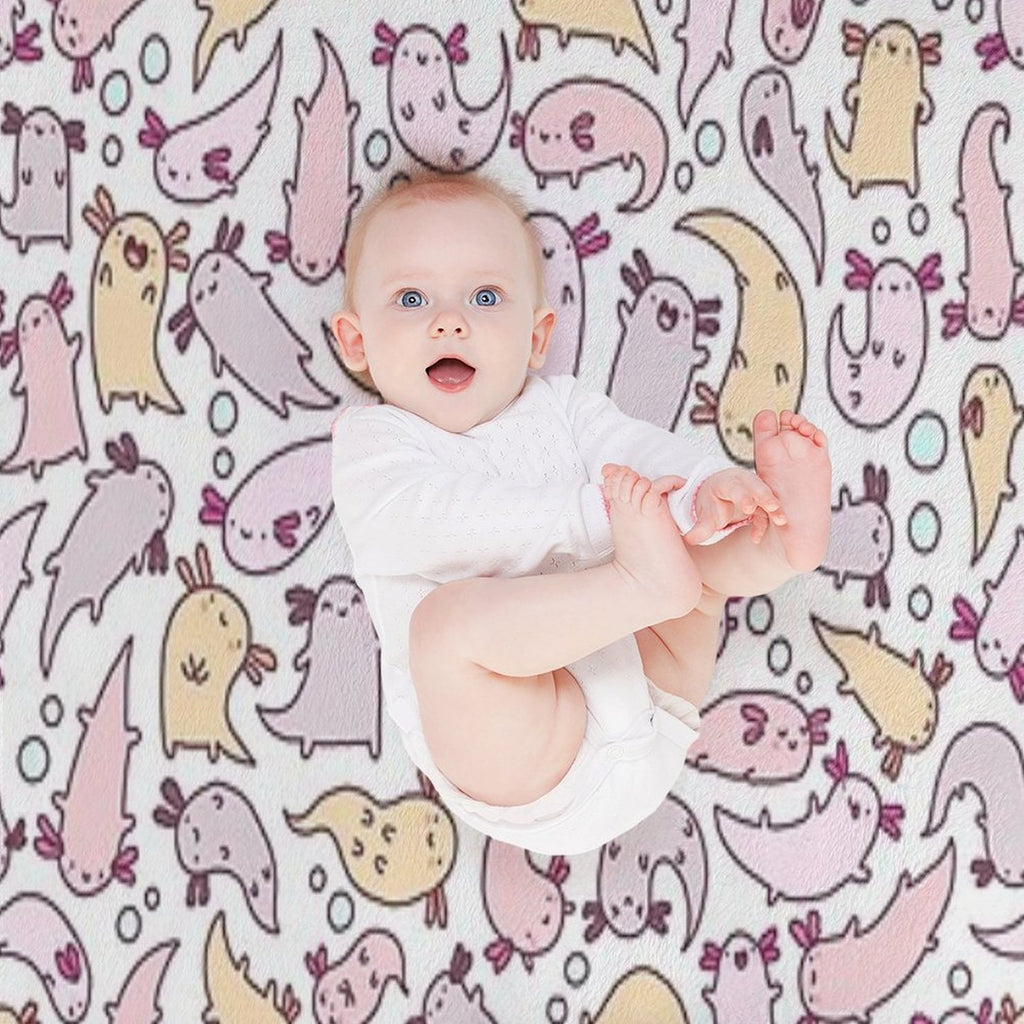 Adorable Axolotls Durable Throw Blanket