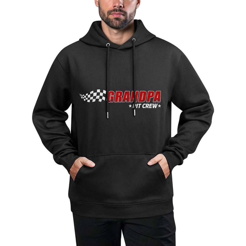 Grandpa Pit Crew Race Car Birthday Family Matching Pit Crew Pilling-Resistant Hoodie