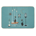 Mid Century Mischief  Cat Red-Handed II  Absorbent Bath Mat