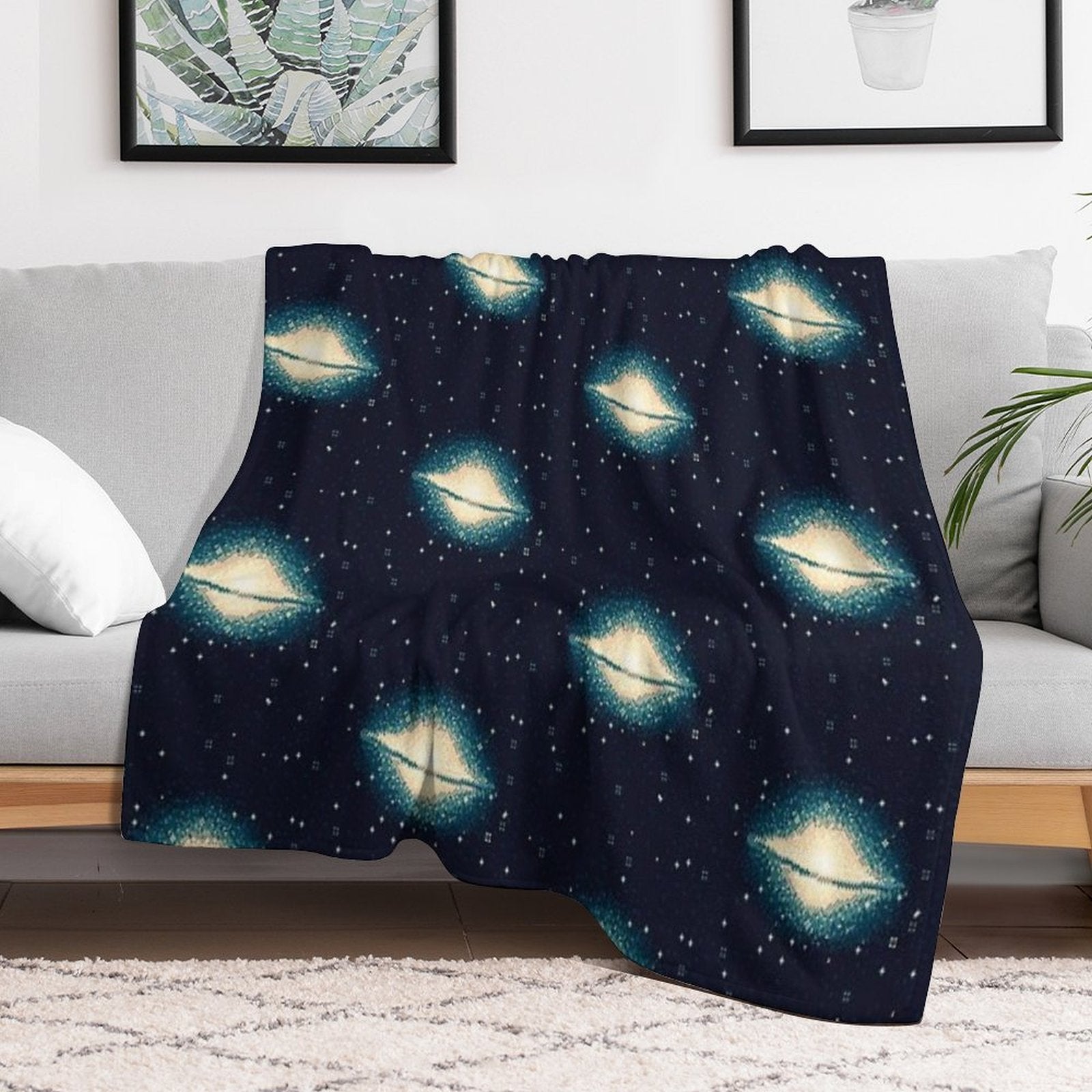 8bit Galaxy M104 Easy Care Throw Blanket
