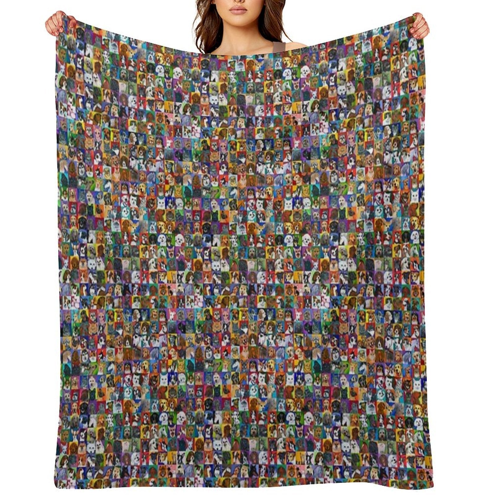 Maggie's Angels Pet Portraits, Dogs, Cats, Horses, Chickens & Donkeys Plush Throw Blanket